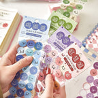 Round Cute Emoji Waterproof Sticker