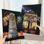 A3 Stracth Card + Bookmark City Night View (Premium 4 IN 1 SET )