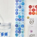 Round Cute Emoji Waterproof Sticker