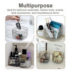 【𝗔𝗦𝗛】Ins Style Household Iron Storage Basket S/L Coffee Liquid Desktop Storage Basket 铁艺收纳筐