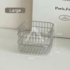 【𝗔𝗦𝗛】Ins Style Household Iron Storage Basket S/L Coffee Liquid Desktop Storage Basket 铁艺收纳筐