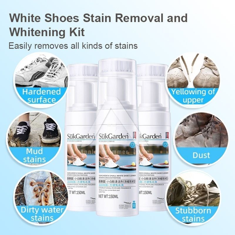 【𝗔𝗦𝗛】SukGarden White Shoe Cleaner Antioxidant Natural Formula 小白鞋清洁剂