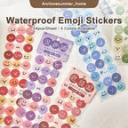 Round Cute Emoji Waterproof Sticker