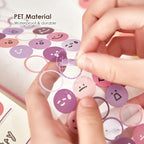 Round Cute Emoji Waterproof Sticker