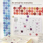 Round Cute Emoji Waterproof Sticker