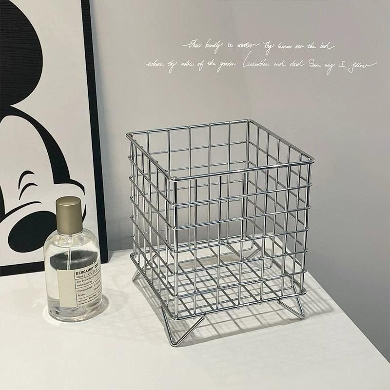 【𝗔𝗦𝗛】Ins Desktop Wrought Iron Storage Basket Coffee Capsule Storage Basket Snack Cosmetic 铁艺收纳筐
