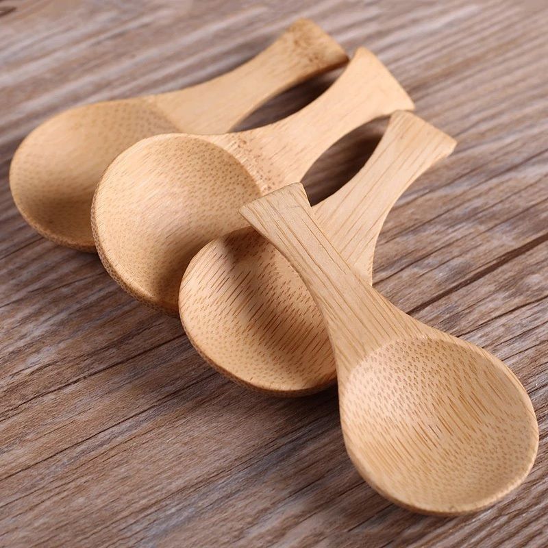 【𝗔𝗦𝗛】Bamboo Spoon Short Handle Milk Powder Spoon Teaspoon Baby Meals Tableware 竹木勺茶勺