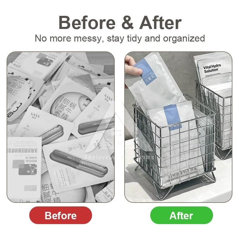 【𝗔𝗦𝗛】Ins Desktop Wrought Iron Storage Basket Coffee Capsule Storage Basket Snack Cosmetic 铁艺收纳筐