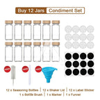 【𝗔𝗦𝗛】Bamboo Lid Seasoning Glass Jar Premium Home Spice Dried Food Storage Transparent 竹盖玻璃罐