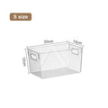 【𝗔𝗦𝗛】Full Transparent Food Storage Box Organizer With Lids Stackable Fridge Organizer with Handles Countertop