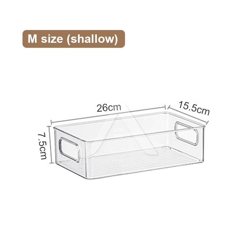 【𝗔𝗦𝗛】Full Transparent Food Storage Box Organizer With Lids Stackable Fridge Organizer with Handles Countertop