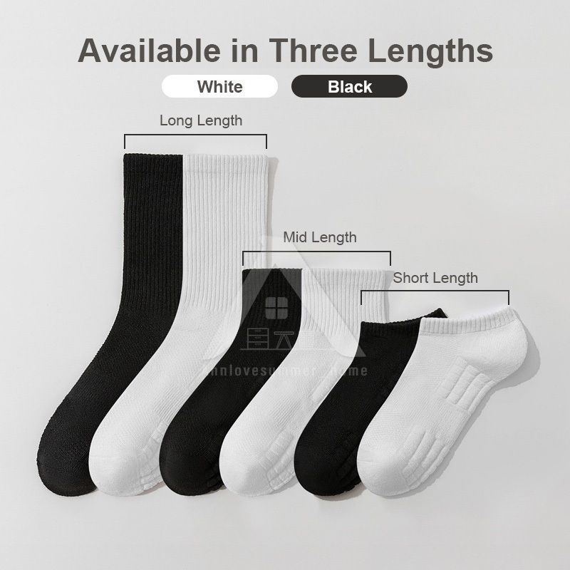 【𝗔𝗦𝗛】Sport Sock Anti Slip / Sarung Kaki / Unisex Socks Socking For Running Basketball Badminton
