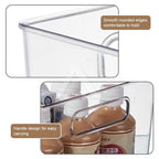 【𝗔𝗦𝗛】Full Transparent Food Storage Box Organizer With Lids Stackable Fridge Organizer with Handles Countertop