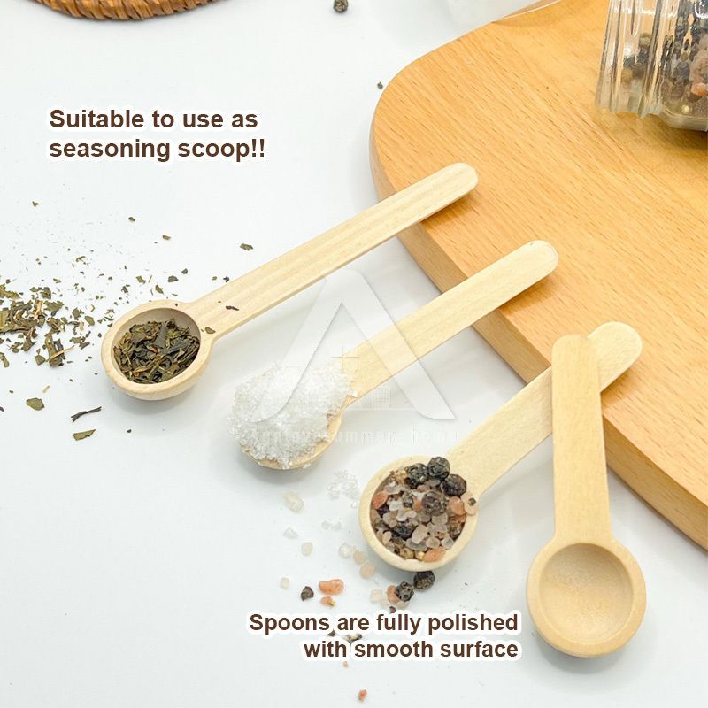 【𝗔𝗦𝗛】(1g/ 5g) Small Wooden Spoon Scoop Sudu Kayu Kecil Untuk Garam Rempah Ratus Wooden Spoon for Spices木勺奶粉勺蜂蜜勺
