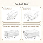 【𝗔𝗦𝗛】Premium🔥Hard Drawer Stackable Kitchen Storage Cabinet, Refrigerator,Freezer Food Storage Box with Handles, Food