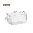 【𝗔𝗦𝗛】Full Transparent Food Storage Box Organizer With Lids Stackable Fridge Organizer with Handles Countertop