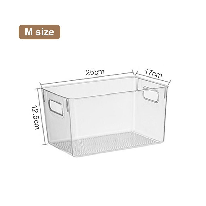 【𝗔𝗦𝗛】Full Transparent Food Storage Box Organizer With Lids Stackable Fridge Organizer with Handles Countertop
