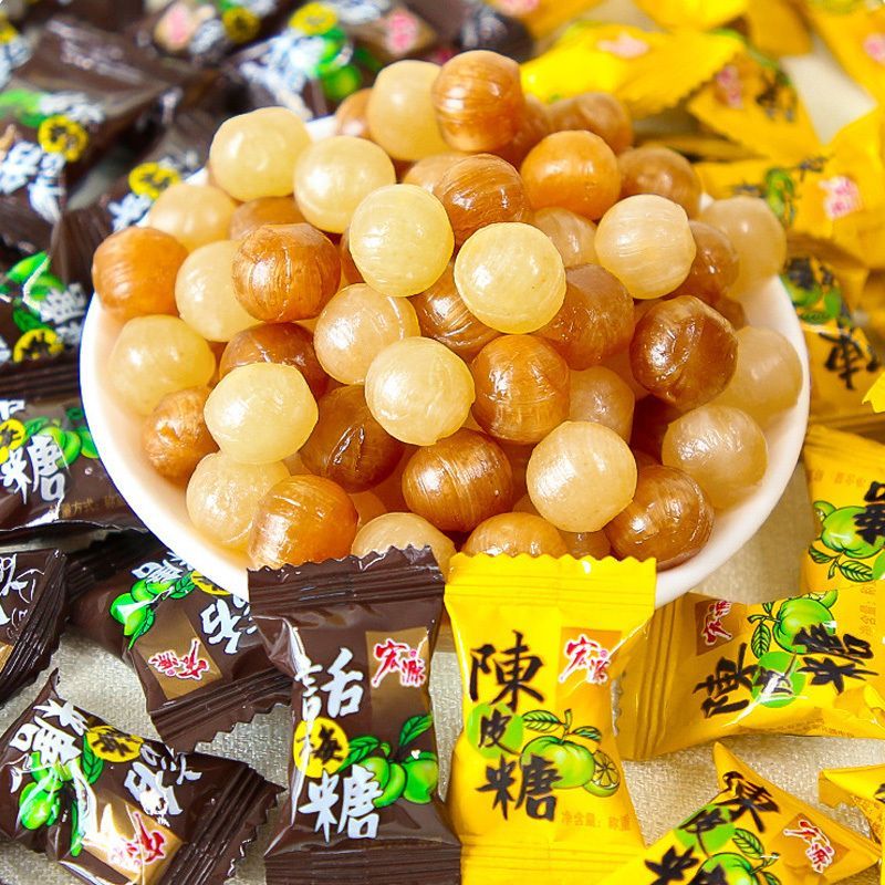 【𝗔𝗦𝗛】350g陈皮糖Orange Peel 话梅糖Plum 宏愿陈皮话梅混合水果硬糖Hong Yuan Orange Peel Plum Mix Fruit Candy