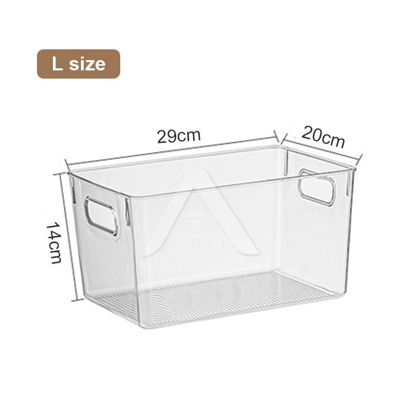 【𝗔𝗦𝗛】Full Transparent Food Storage Box Organizer With Lids Stackable Fridge Organizer with Handles Countertop