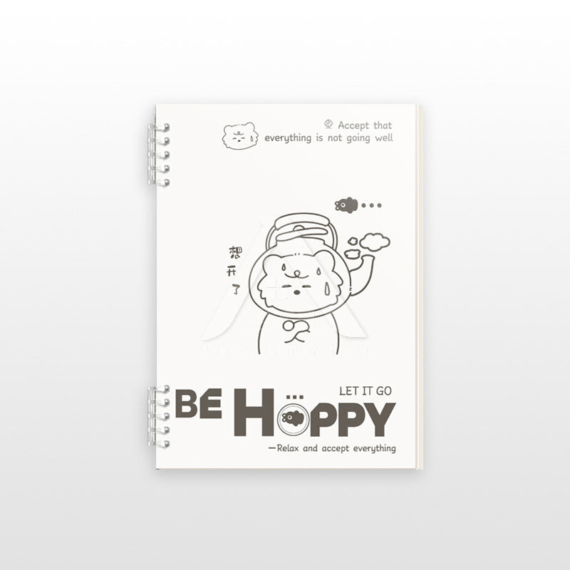 【𝗔𝗦𝗛】A5/B5 Puppy Loose-leaf Notebook, Coil Notebook, Multi-functional Diary Minimalist Notebook 线条小狗活页本